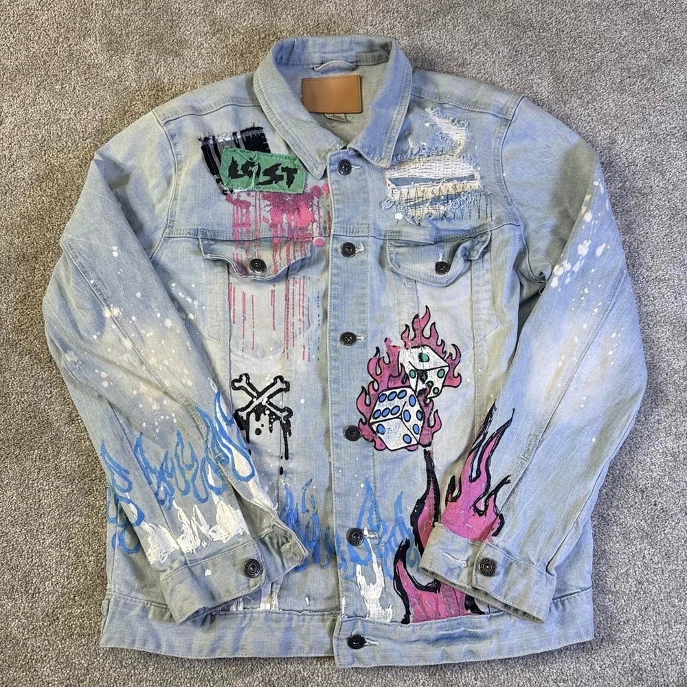 Smoke Rise Lost Skulls Denim Jacket – Size Large